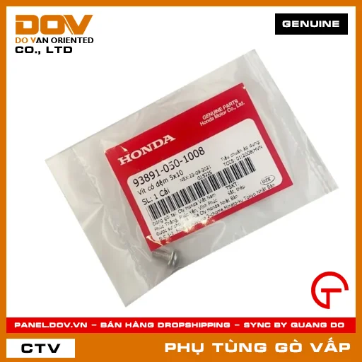 VÍT CÓ ĐỆM 5X10 MÃ PHỤ TÙNG 938910501008 — 938910501008
