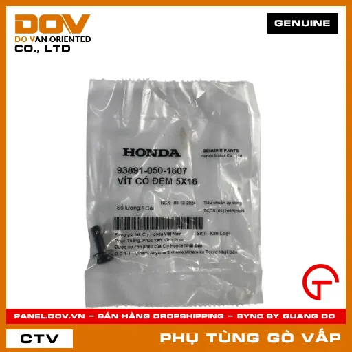 VÍT CÓ ĐỆM 5X16 MÃ PHỤ TÙNG 938910501607 — 938910501607