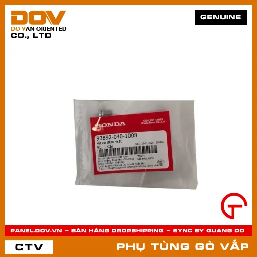 VÍT CÓ ĐỆM 4X10 MÃ PHỤ TÙNG 938920401008 — 938920401008