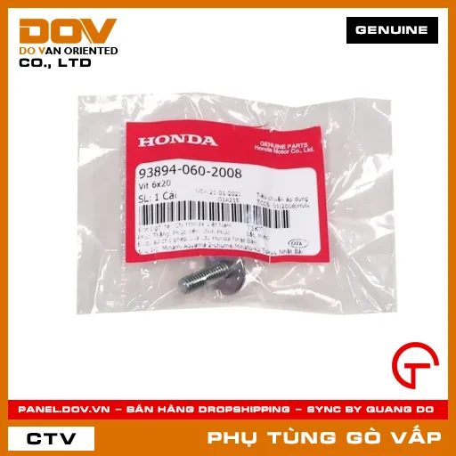 VÍT 6X20 MÃ PHỤ TÙNG 938940602008 — 938940602008