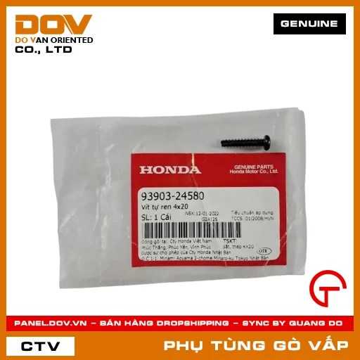 VÍT TỰ REN 4X20 MÃ PHỤ TÙNG 9390324580 — 9390324580