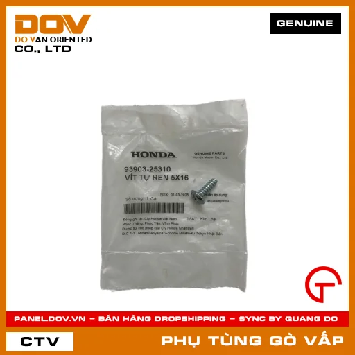 VÍT TỰ REN 5X16 MÃ PHỤ TÙNG 9390325310 — 9390325310