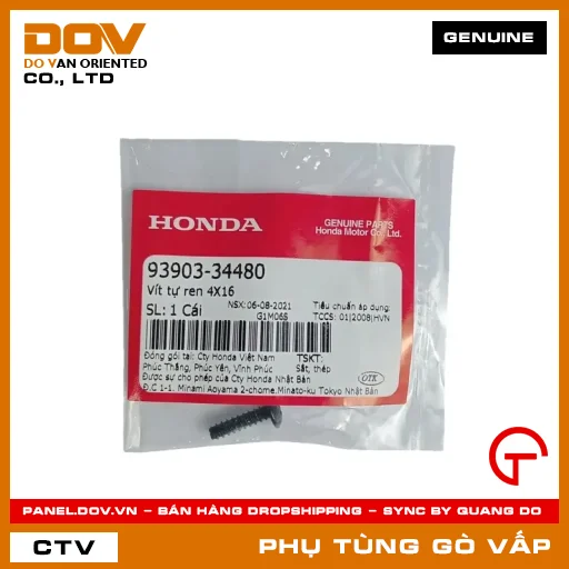 VÍT TỰ REN 4X16 MÃ PHỤ TÙNG 9390334480 — 9390334480