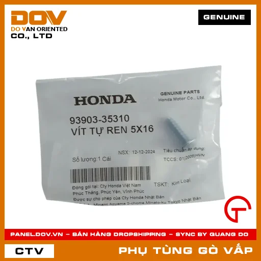 VÍT TỰ REN 5X16 MÃ PHỤ TÙNG 9390335310 — 9390335310