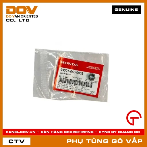 ÐAI ỐC 6MM MÃ PHỤ TÙNG 94001060000S — 94001060000S