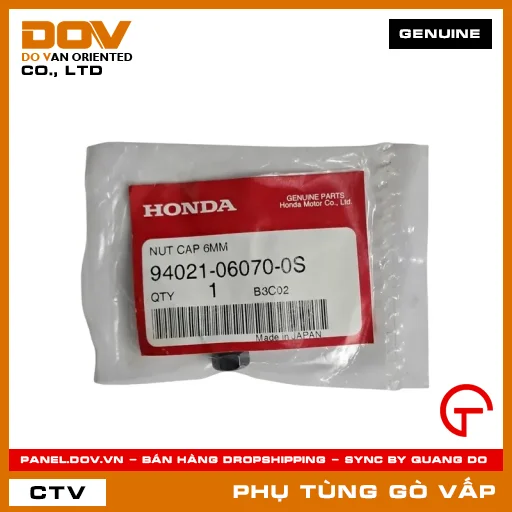 ĐAI ỐC MŨ 6MM MÃ PHỤ TÙNG 94021060700S — 94021060700S