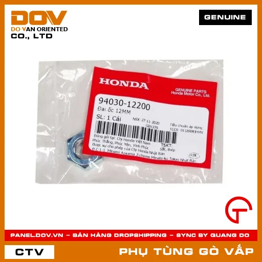 ĐAI ỐC 12MM MÃ PHỤ TÙNG 9403012200 — 9403012200