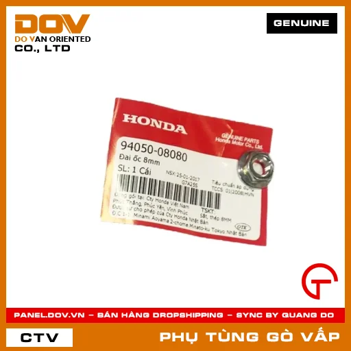 ĐAI ỐC 8MM MÃ PHỤ TÙNG 9405008080 — 9405008080