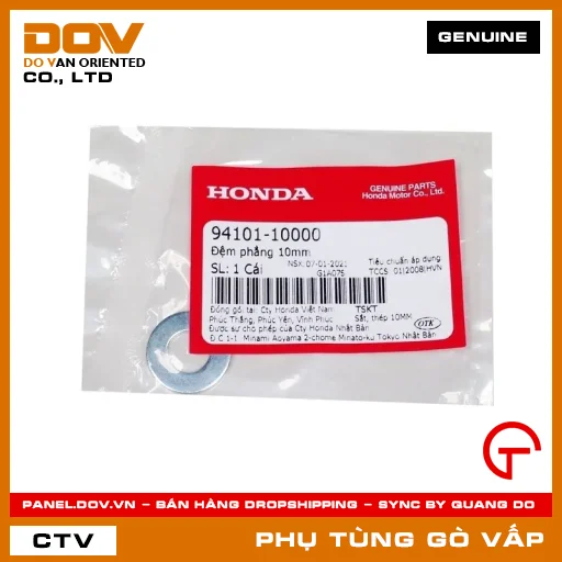 ĐỆM PHẲNG 10MM MÃ PHỤ TÙNG 9410110000 — 9410110000