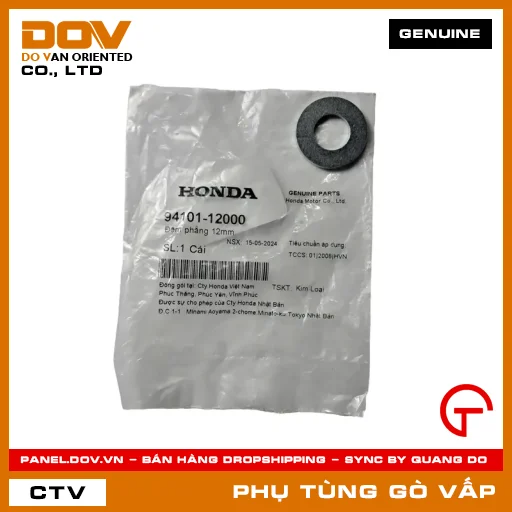 ĐỆM PHẲNG 12MM MÃ PHỤ TÙNG 9410112000 — 9410112000