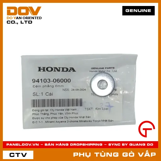 ĐỆM PHẲNG 6MM MÃ PHỤ TÙNG 9410306000 — 9410306000