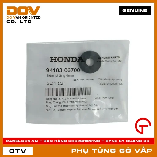 ĐỆM PHẲNG 6MM MÃ PHỤ TÙNG 9410306700 — 9410306700