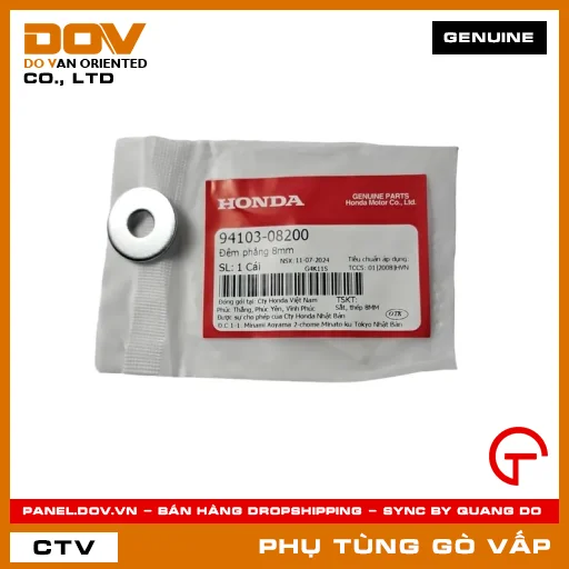 ĐỆM PHẲNG 8MM MÃ PHỤ TÙNG 9410308200 — 9410308200