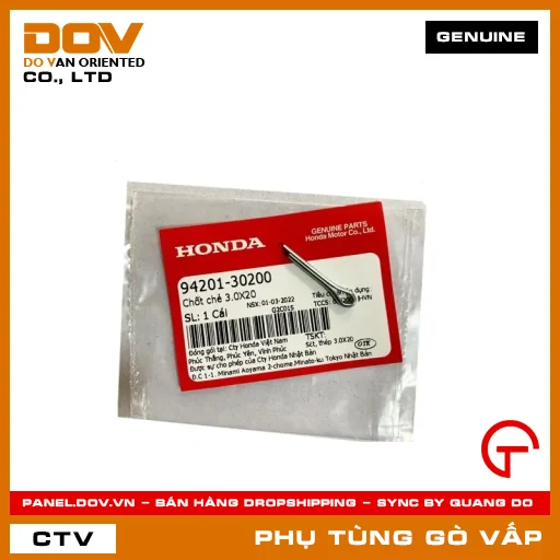 CHỐT CHẺ 3.0X20 MÃ PHỤ TÙNG 9420130200 — 9420130200