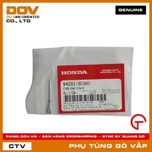 CHỐT CHẺ 3.0X30 MÃ PHỤ TÙNG 9420130300 — 9420130300