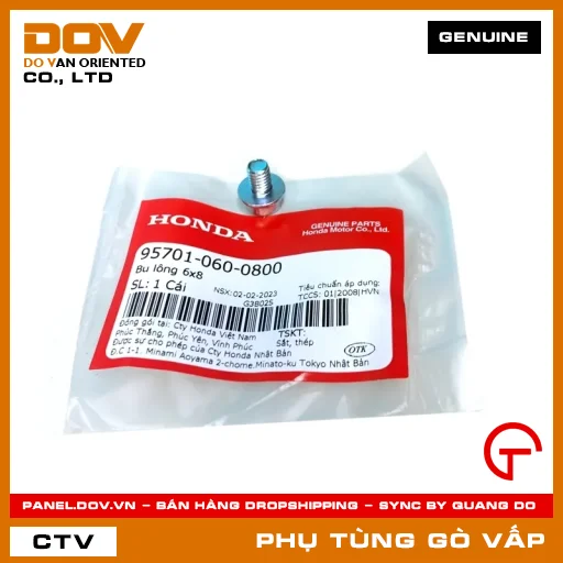 BU LÔNG 6X8 MÃ PHỤ TÙNG 957010600800 — 957010600800