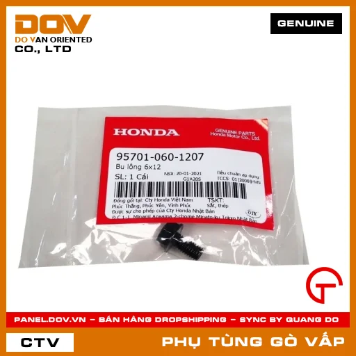 BU LÔNG 6X12 MÃ PHỤ TÙNG 957010601207 — 957010601207
