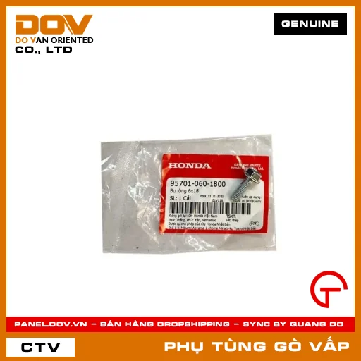 BU LÔNG 6X18 MÃ PHỤ TÙNG 957010601800 — 957010601800