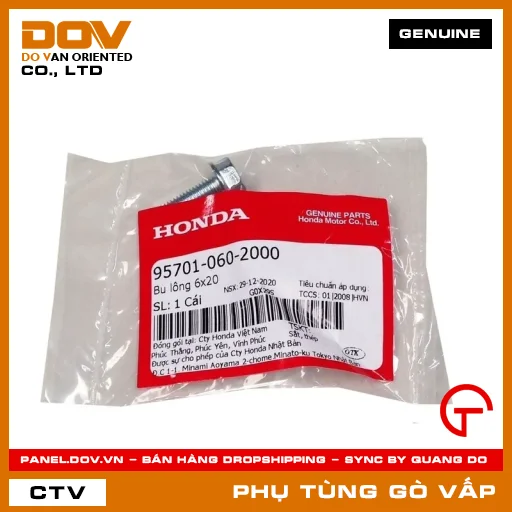 BU LÔNG 6X20 MÃ PHỤ TÙNG 957010602000 — 957010602000