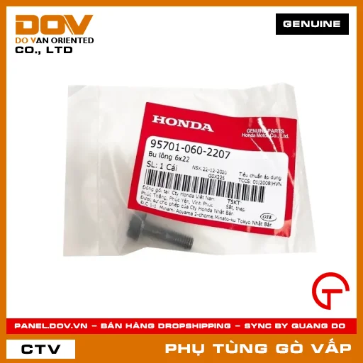 BU LÔNG 6X22 MÃ PHỤ TÙNG 957010602207 — 957010602207