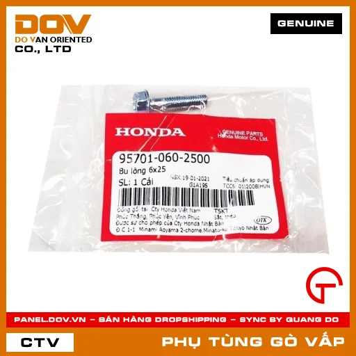 BU LÔNG 6X25 MÃ PHỤ TÙNG 957010602500 — 957010602500