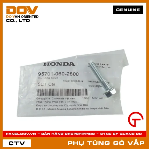 BU LÔNG 6X28 MÃ PHỤ TÙNG 957010602800 — 957010602800