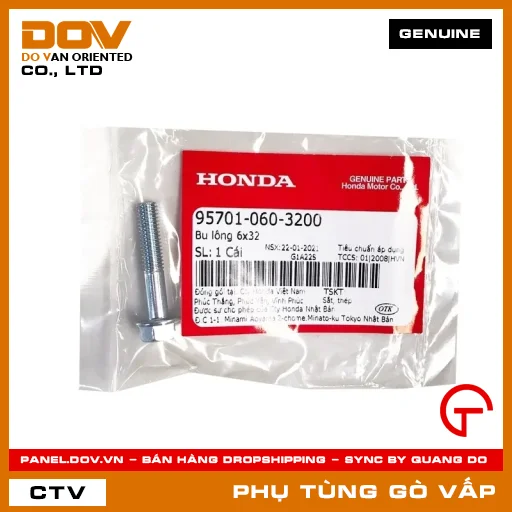 BU LÔNG 6X32 MÃ PHỤ TÙNG 957010603200 — 957010603200