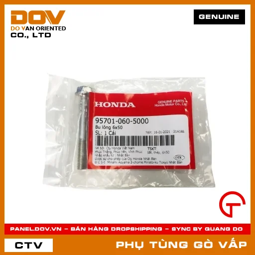 BU LÔNG 6X50 MÃ PHỤ TÙNG 957010605000 — 957010605000