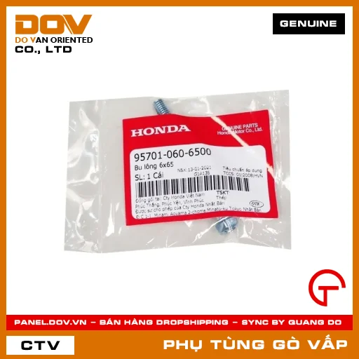 BU LÔNG 6X65 MÃ PHỤ TÙNG 957010606500 — 957010606500