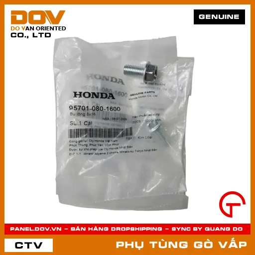 BU LÔNG 8X16 MÃ PHỤ TÙNG 957010801600 — 957010801600
