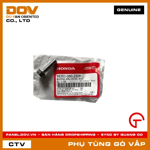 BULÔNG, ĐẦU CÓ GỜ, 8X25 MÃ PHỤ TÙNG 957010802508 — 957010802508