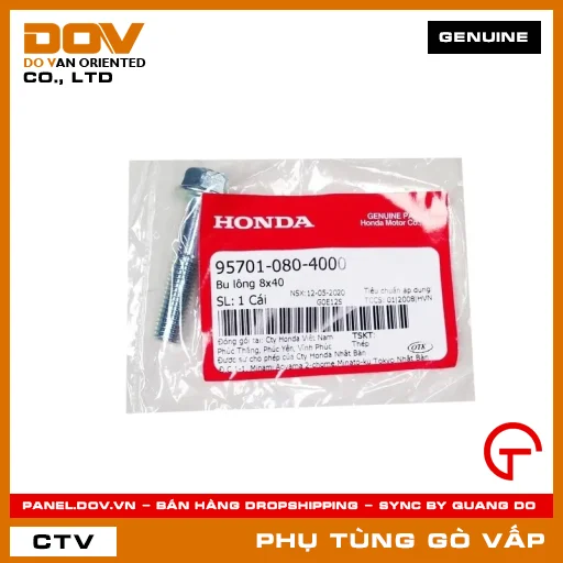 BU LÔNG 8X40 MÃ PHỤ TÙNG 957010804000 — 957010804000