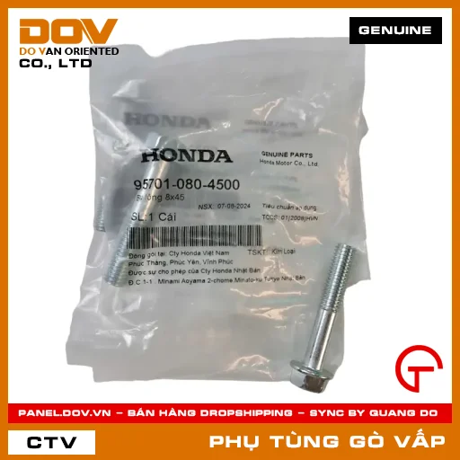 BU LÔNG 8X45 MÃ PHỤ TÙNG 957010804500 — 957010804500