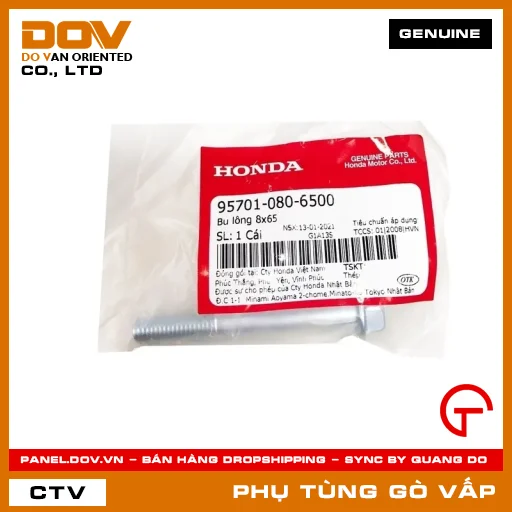 BU LÔNG 8X65 MÃ PHỤ TÙNG 957010806500 — 957010806500