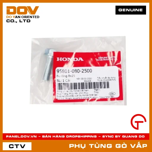 BU LÔNG 8X25 MÃ PHỤ TÙNG 958010802500 — 958010802500