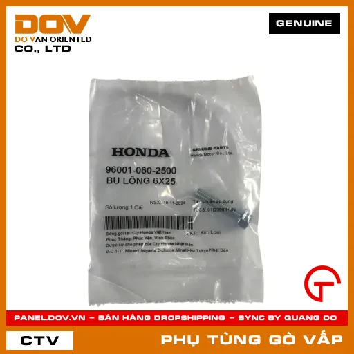 BU LÔNG 6X25 MÃ PHỤ TÙNG 960010602500 — 960010602500