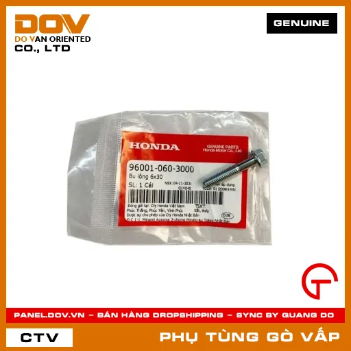 BU LÔNG 6X30 MÃ PHỤ TÙNG 960010603000 — 960010603000