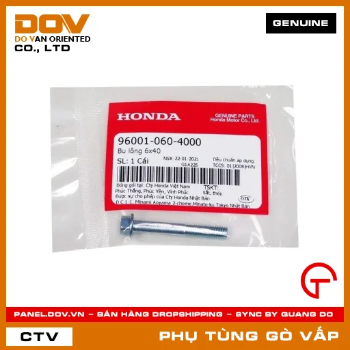 BU LÔNG 6X40 MÃ PHỤ TÙNG 960010604000 — 960010604000