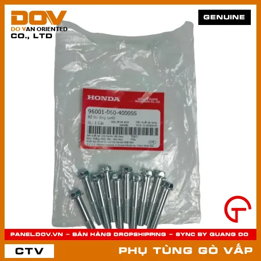 BỘ BU LÔNG 6X40 MÃ PHỤ TÙNG 960010604000SS — 960010604000SS