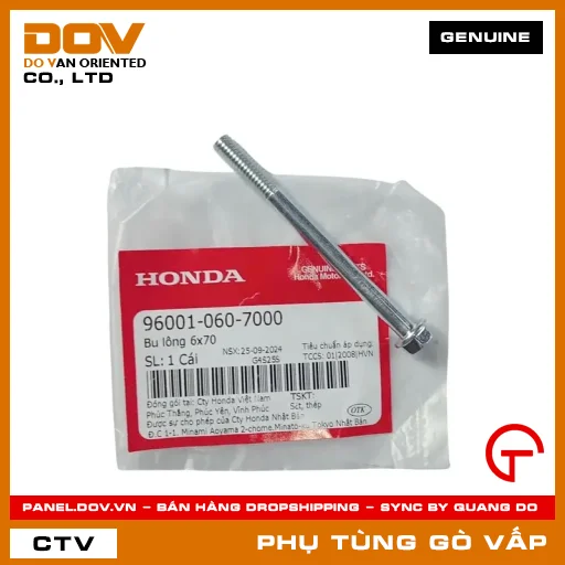 BU LÔNG 6X70 MÃ PHỤ TÙNG 960010607000 — 960010607000
