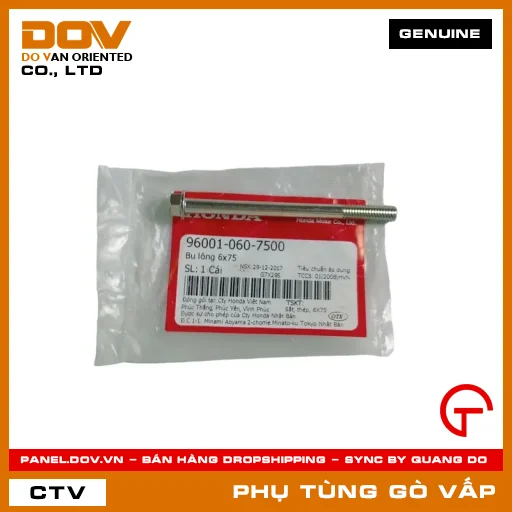 BU LÔNG 6X75 MÃ PHỤ TÙNG 960010607500 — 960010607500