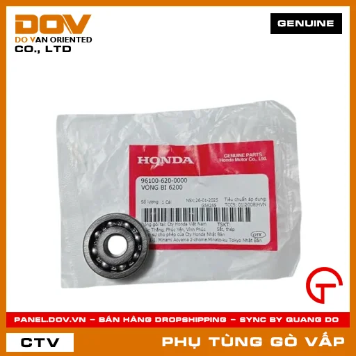 VÒNG BI 6200 MÃ PHỤ TÙNG 961006200000 — 961006200000