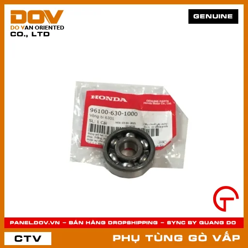 VÒNG BI 6301 MÃ PHỤ TÙNG 961006301000 — 961006301000