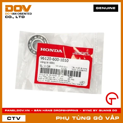 VÒNG BI 6001 MÃ PHỤ TÙNG 961206001010 — 961206001010