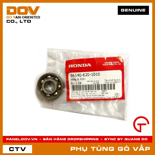 VÒNG BI 6201 (1 MẶT CHẮN BỤI) MÃ PHỤ TÙNG 961406201010 — 961406201010