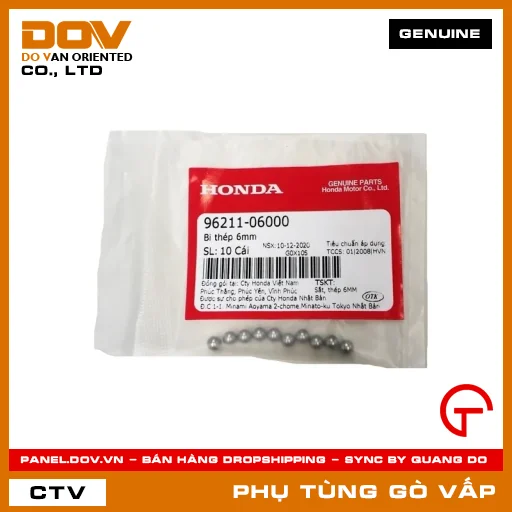 BI THÉP 6MM MÃ PHỤ TÙNG 9621106000 — 9621106000