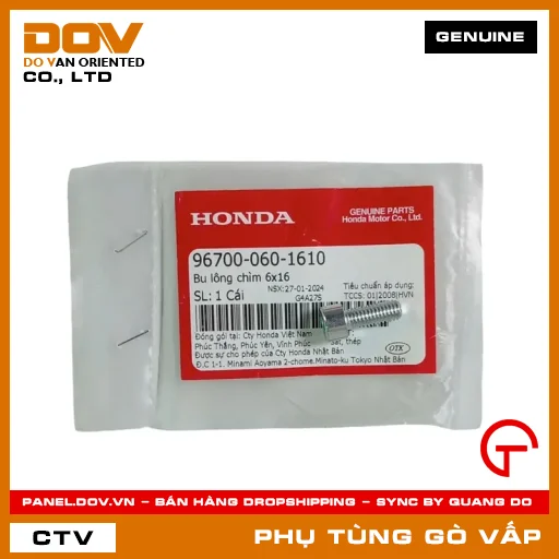 BU LÔNG CHÌM 6X16 MÃ PHỤ TÙNG 967000601610 — 967000601610