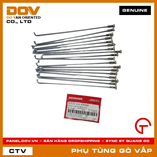 BỘ NAN HOA12X158,5(TRONG) MÃ PHỤ TÙNG 9717221157F0SS — 9717221157F0SS