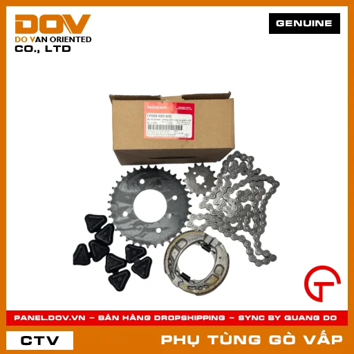 BỘ BỐ THẮNG-NHÔNG XÍCH (NSD)-CAO SU GIẢM CHẤN MÃ PHỤ TÙNG CP008K89600 — CP008K89600