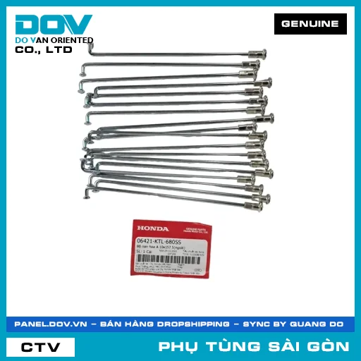 BỘ NAN HOA A 10X157.5(NGOÀI) | HONDA PARTS CODE 06421KTL680SS — 06421KTL680SS